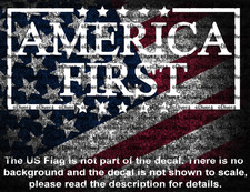 America First Car Van Truck Decal Usa Made Patriotic
