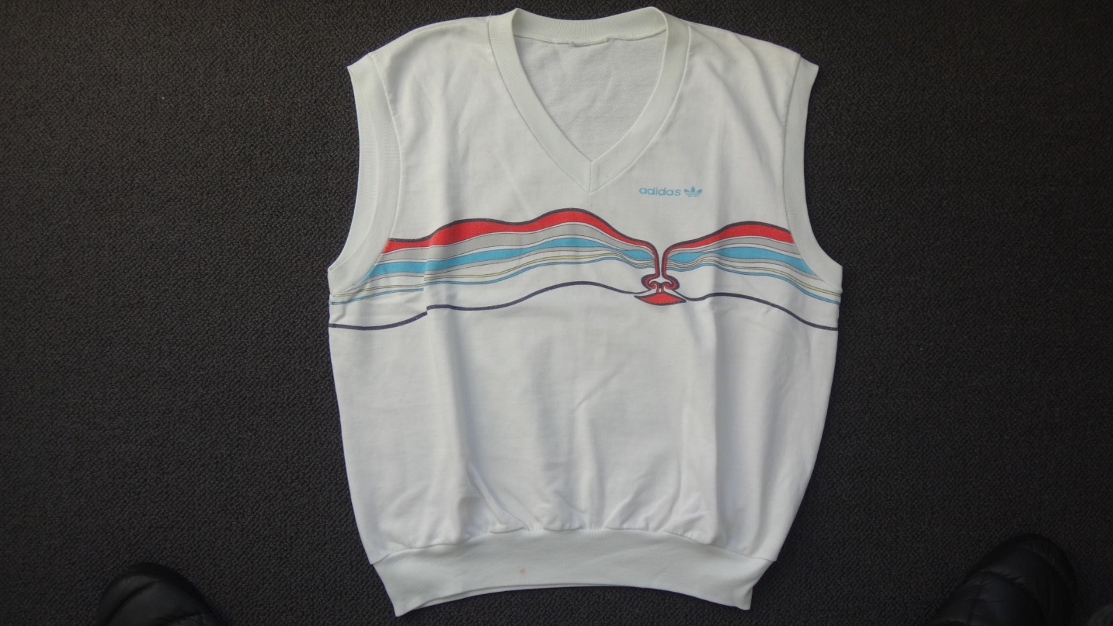 Adidas Ivan Lendl The Face sleeveless sweater - original vintage 1980s image 2