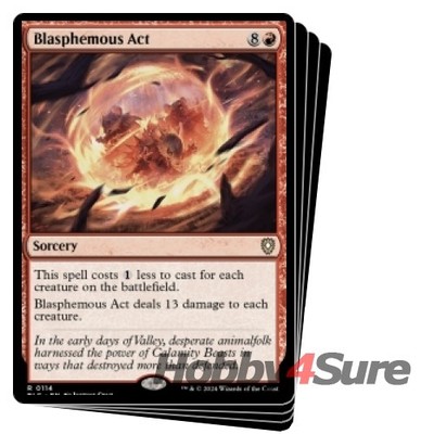 Blasphemous Act X4 M/NM Magic: The Gathering MTG Bloomburrow: Commander |  eBay