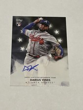 2024 TOPPS  BASEBALL STARS  AUTOGRAPH  DARIUS VINES BRAVES  ROOKIE