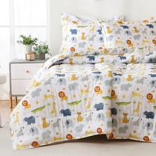 Size Comforter Sets for Boys/Girls, 3 Piece Soft Brushed Full Wild Animal