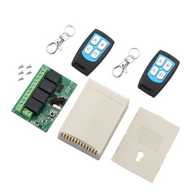 Brand New DC 4-Channel Wireless RF Remote Control Relay Switch With 2 Receiver