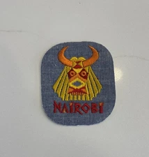 Vintage Denim Embroidered Nairobi Patch Sew-On Travel  Africa