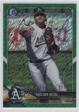 2018 Bowman Chrome Prospects Green Shimmer Refractor 61/99 Sheldon Neuse 0c6