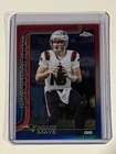 Drake Maye Topps Chrome Red White & Blue