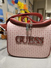 GUESS NEW Lux Lunch Box Insulated Burnaby Travel Red Mo.RCK9834069