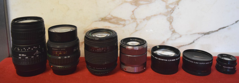 Variety Of Camera Lenses