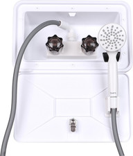 RV Outdoor Shower Exterior Shower Box Kit, Easy Install RV Outdoor Shower with L