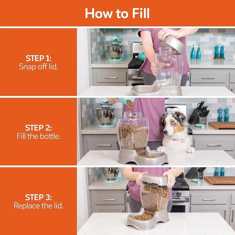 Multi-Pet Food Dispenser Dry Food Water Feeder Travel Friendly Dog Cat Supplies