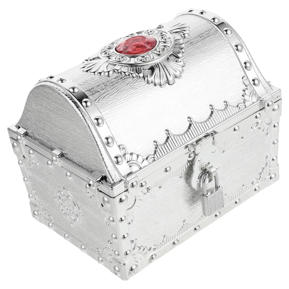  Caixa de armazenamento tema pirata pequena baú de tesouro lembrancinhas de festa de aniversário - Imagem 3 de 4