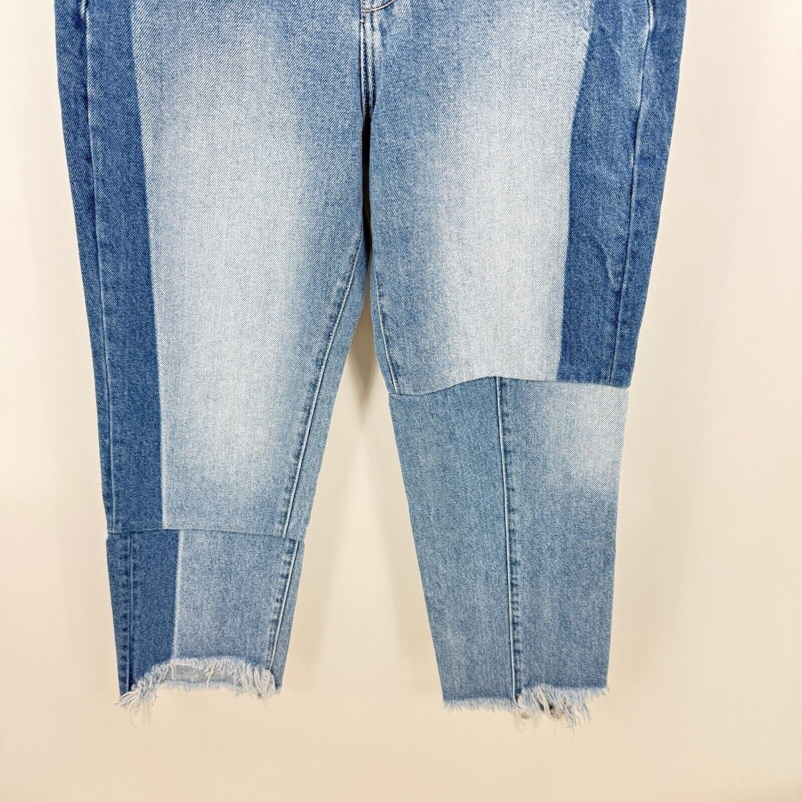 Hidden Jeans Distressed Patchwork Crop Denim Raw … - image 4