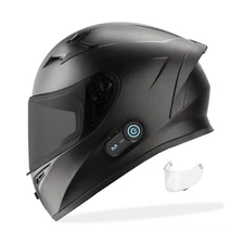 GDM Venom Motorcycle Helmet with GDM HYPERSONIC Bluetooth Intercom X-Large