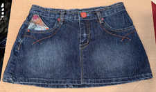 Vintage VANILLA STAR JEANS MINI SKIRT - JUNIORS SIZE 3, Y2K, Embellished