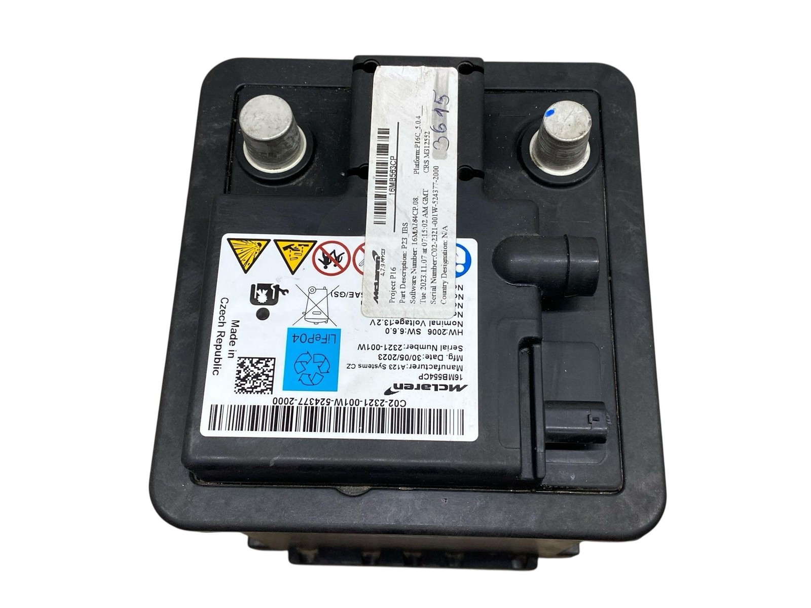 2024 MCLAREN ARTURA 40AHr 528Wh 13.2V BATTERY 16MA184CP 16MB554CP OEM