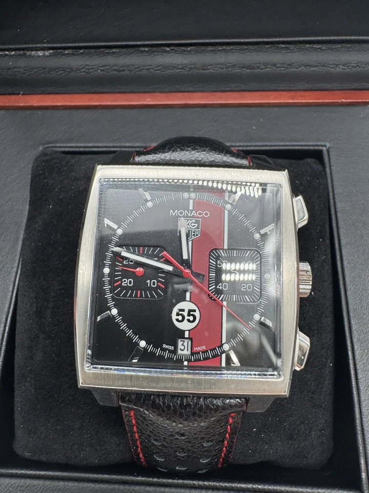 Porsche PCA Tag Heuer Monaco edición limitada 1 de 55 Caw2118 SIN USAR Foto 3 de 4