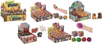 NEU OFFIZIELLES SQUASHY SPIELZEUG GROSSHANDEL MATSCHIGER STRESSBALL PAKET SQUEEZY RESTPOSTEN