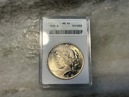 1925 Silver Peace Dollar MS64