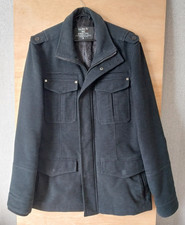 NEXT Signature Men's Virgin Italian Wool Military Style Jacket Black Size Medium