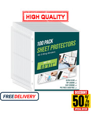 Sheet Protectors 8.5 x11 Inch Clear Page Protectors for 3 Ring Binder,100 Pack
