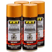 VHT Paint VHTSP404 (4-PACK); Engine Metallic 11oz Aerosol Gold Flake 650°F