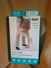 Juzo Soft 2001 20-30mmhg Compression Closed Toe Knee-High Stocking-Black-Opened