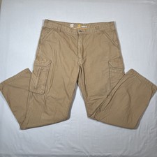 Carhartt Force Tappen Cargo Pants Mens 42x34 Tan Ripstop Work Pants Brown