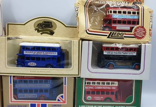 BUSOS: JUEGO DE 8 AUTOBUSES DE DOS PISOS FABRICADOS POR LLEDO - VARIAS SERIES (DT) 119 - Imagen 5 de 10