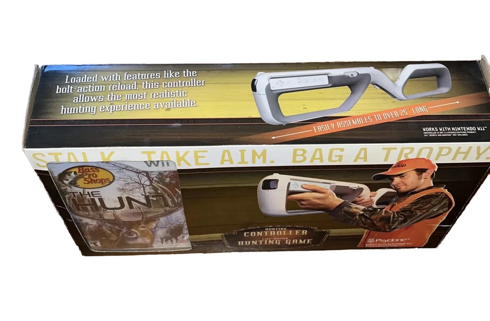 PSYCLONE Bass Pro Shops Hunting Controller GUN with The Hunt Game NINTENDO WII - Image 4 of 4