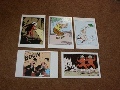 Tintin Moon adventure 16 postcards booklet