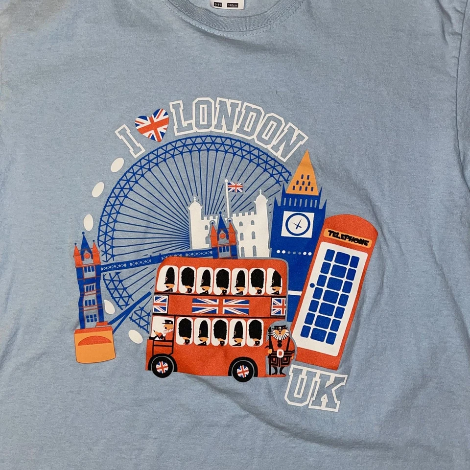 EUC Fruit of the Loom London UK Red Double Decker Bus Size 9 -11 - Image 2 of 4