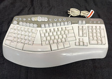 Vintage Microsoft RT9470 Ergonomic MultiMedia Keyboard 1.0A Wired PS/2
