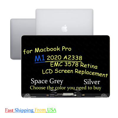 LCD Screen Display Full Assembly For MacBook Pro 13'' M1 A2338 2020 EMC 3578