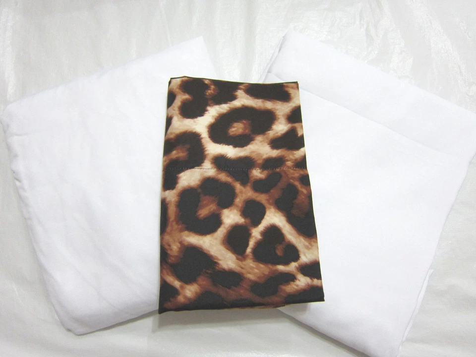 Victoria Secret Rosa CAMA EN UN BOLSO Negro Leopardo LOGO EDREDÓN SÁBANA FUNDA ALMOHADA Foto 3 de 4