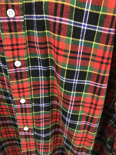 Ralph Lauren Blake Red Green Plaid Flannel Button Up Shirt Mens SZL Fall A20 - Picture 2 of 5