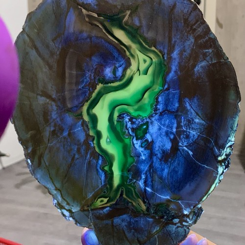 1.48LB Natural volcanic rock agate slice carving quartz crystal polishing - Picture 21 of 24