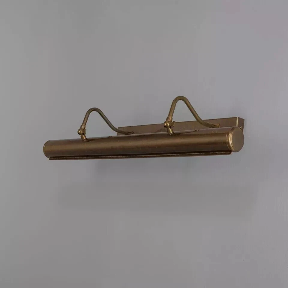 Lámpara de pared de latón macizo con cuadro antiguo de latón macizo Foto 3 de 4