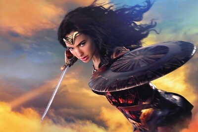 Wonder Woman Poster Photo Wall Art Home Decor Prints 16x24, 20x30, 24x36''