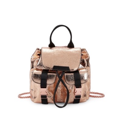Kendall & Kylie Backpack NWT Copper A Kendall And Kylie Copper Metallic Backpa | Mercari main image 3