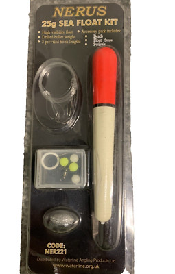 Nerus 25g Meeresangeln Schwimmer Set - Kit Haken Gewicht Perlen Wirbel Stop