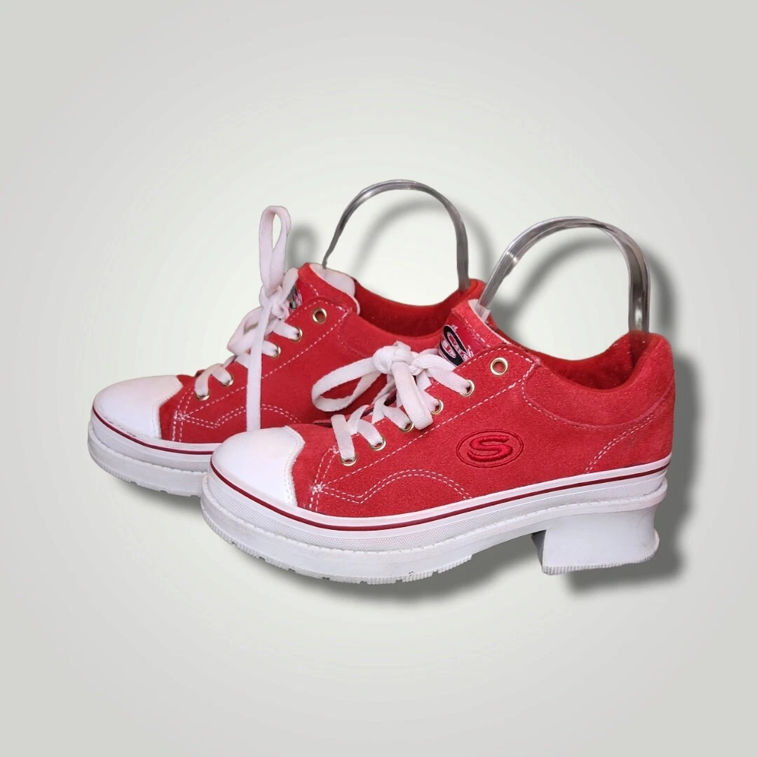 Sketchers red roadies true roots shoes size 5.5
