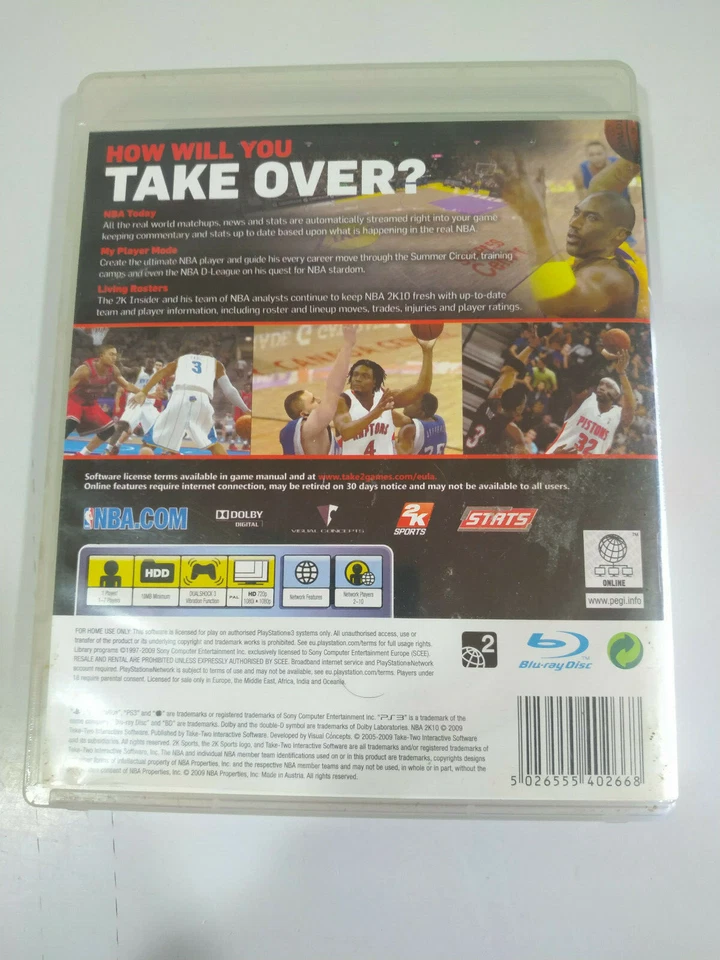 NBA 2K10 2k Sports Kobe Bryant Cover - Juego PlayStation 3 PS3 Sony, foto 2 de 4