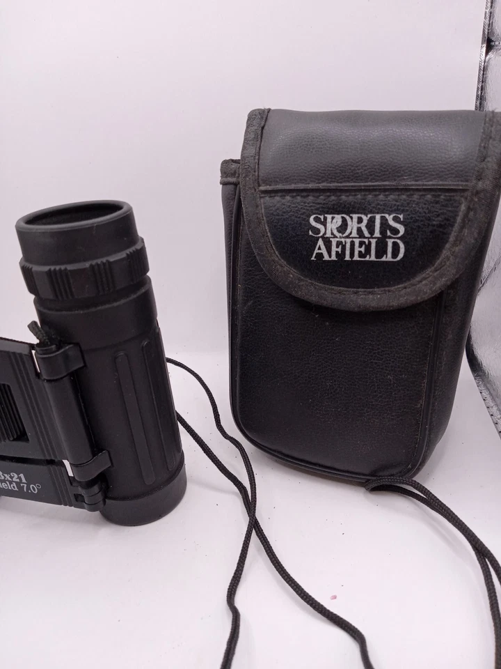 HUNTING SPORTS AFIELD 8x21 Field 7 BINOCULARS USED IN CASE Vintage - Image 4 of 4