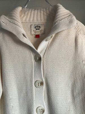 ESPRIT Strickjacke Weste Cardigan, Gr. M, natur, wollweiß,  100% BW - neuwertig