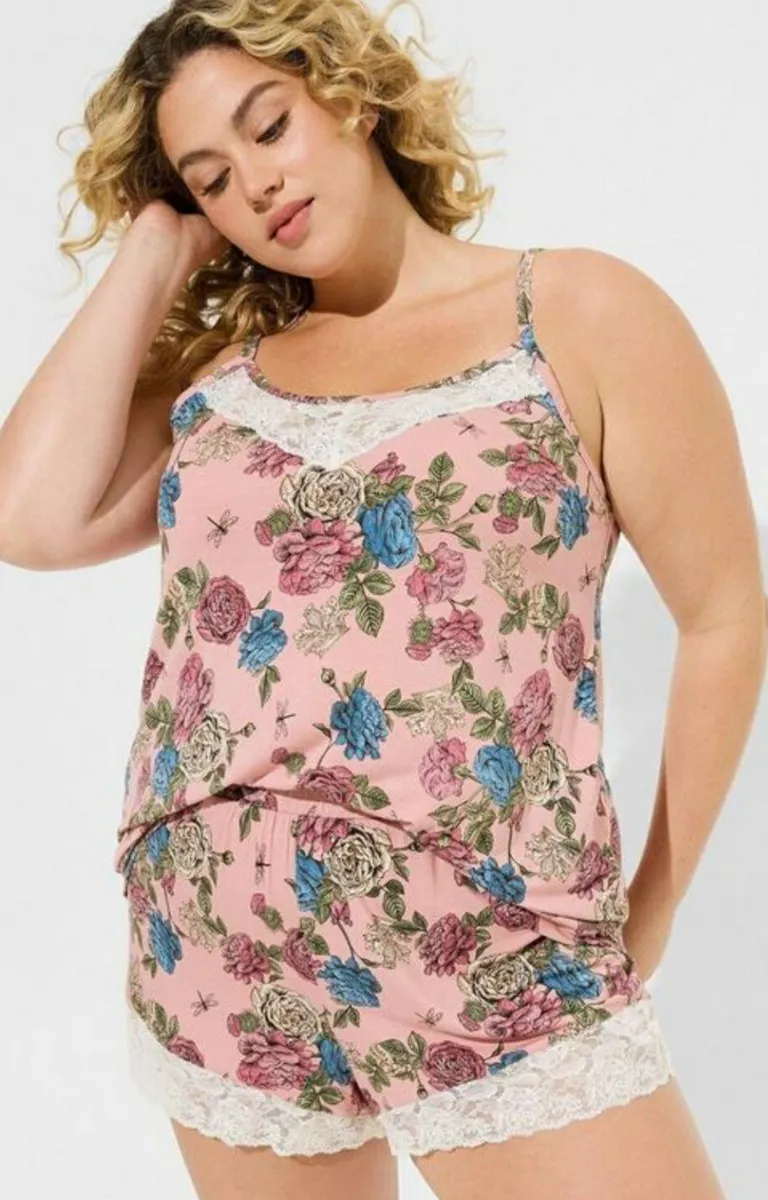 Torrid Official Outlander Floral Super Soft Sleep Pajama Set Plus