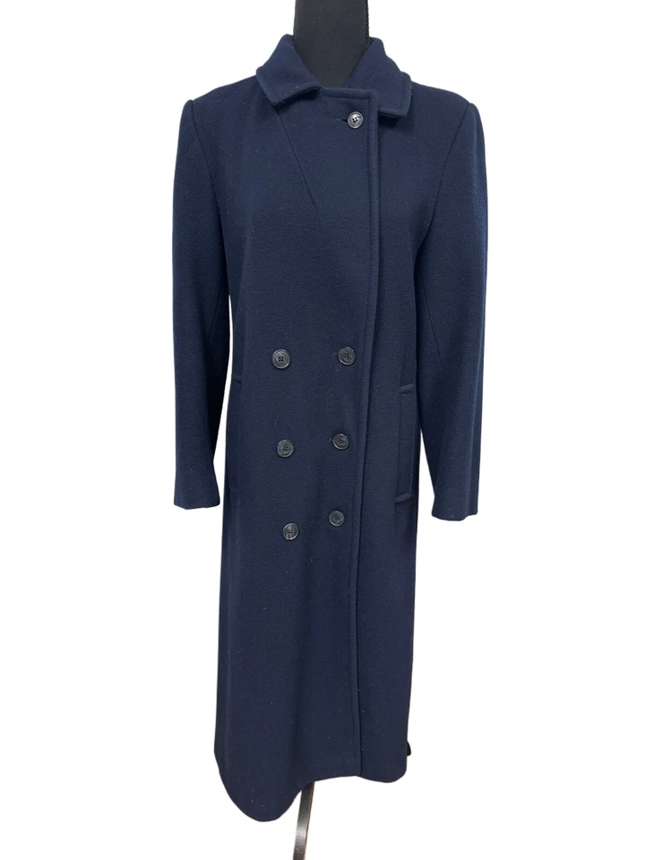 Abrigo de Invierno Pesado Forrado De Colección Forecaster Of Boston Azul Marino Lana Azul Real 7/8 LEER Foto 2 de 4