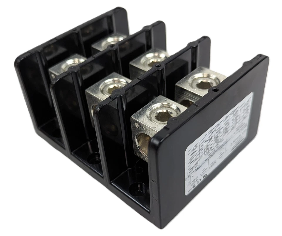Marathon 1433126 Power Terminal Block with Barriers 3 Position 600V 310A NEW - Image 2 of 4