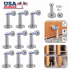 Magnetic Door Stop Holder Home Safety Stopper Guard Office Fitting Screws Catch