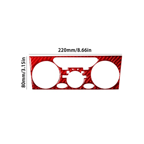 Cubierta de panel de control de clima de CA de fibra de carbono roja para Toyota Celica 2000-2005 - Imagen 8 de 13