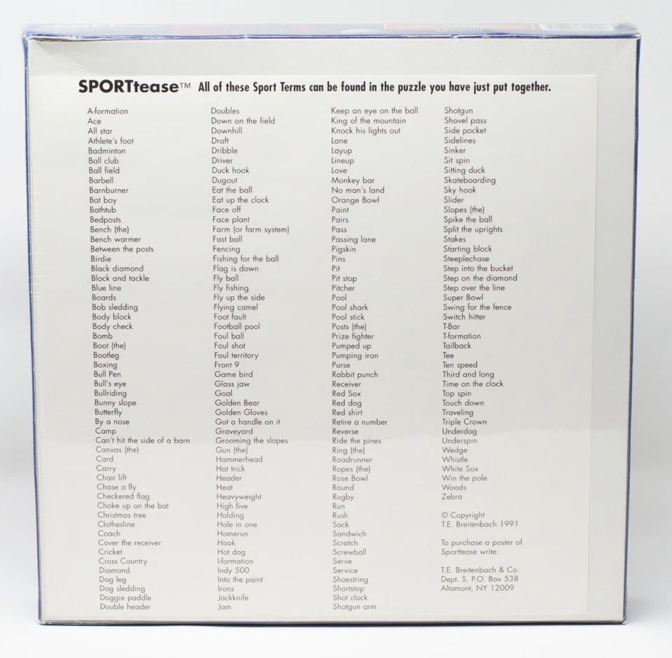 SunsOut SPORTtease T.E. Rompecabezas Breitenbach 500 piezas términos deportivos BT82101 sellado Foto 2 de 4