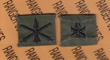 US Army Air defense Artillery ADA Branch OD Green  Black sewn patch single